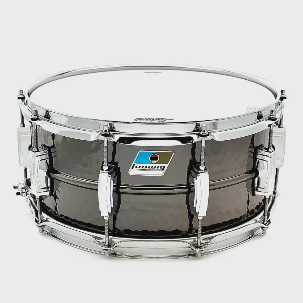 Ludwig 14 x 6.5 Black Beauty Hammered Snare Drum, B Stock (LB417KB)