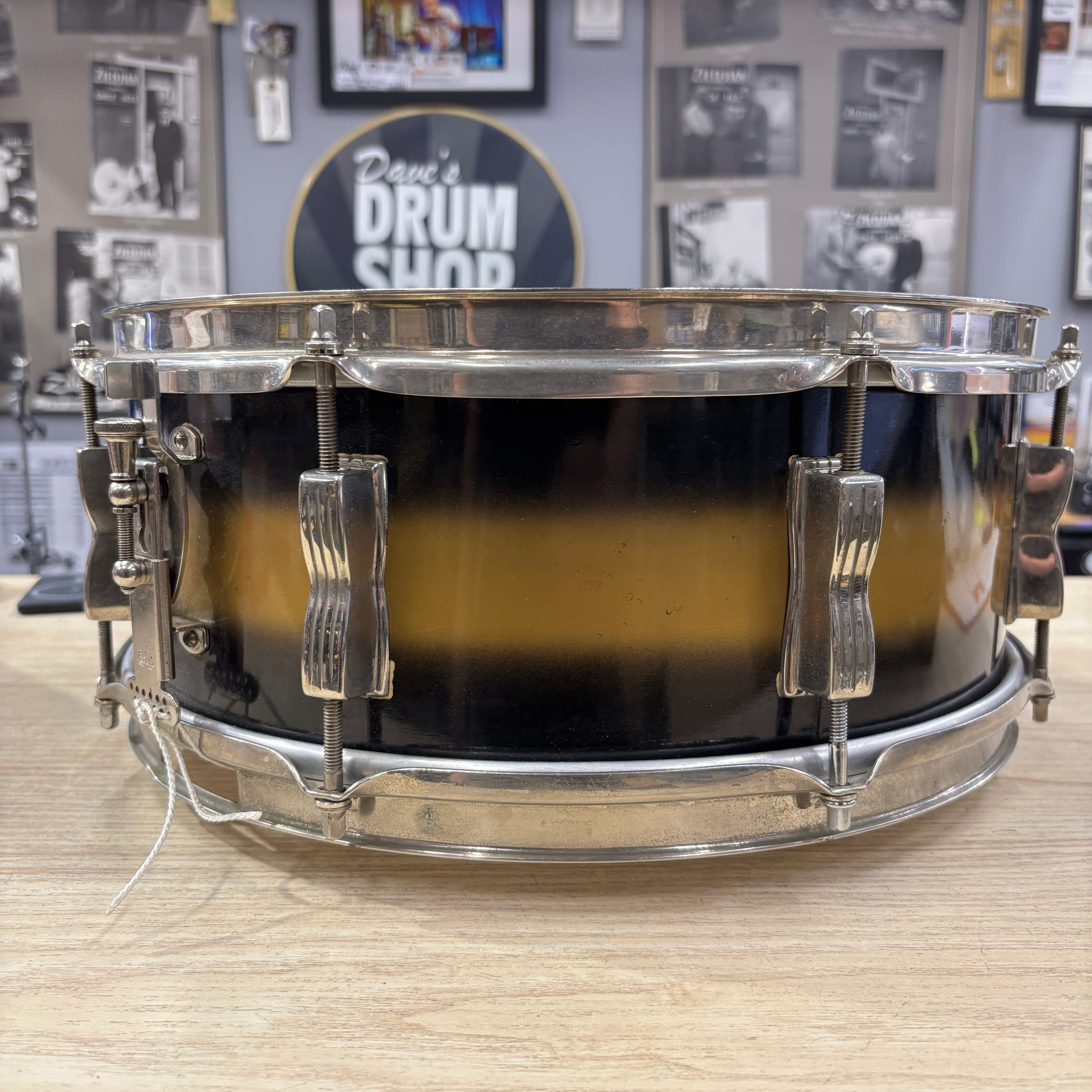 Ludwig Black/Gold DUCO Trans Badge Nickel 5.5x14 snare Ludwig 