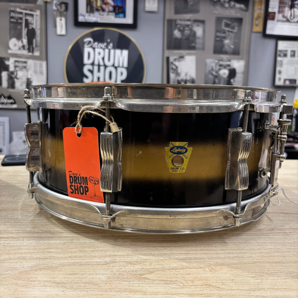 Ludwig Black/Gold DUCO Trans Badge Nickel 5.5x14 snare Ludwig 