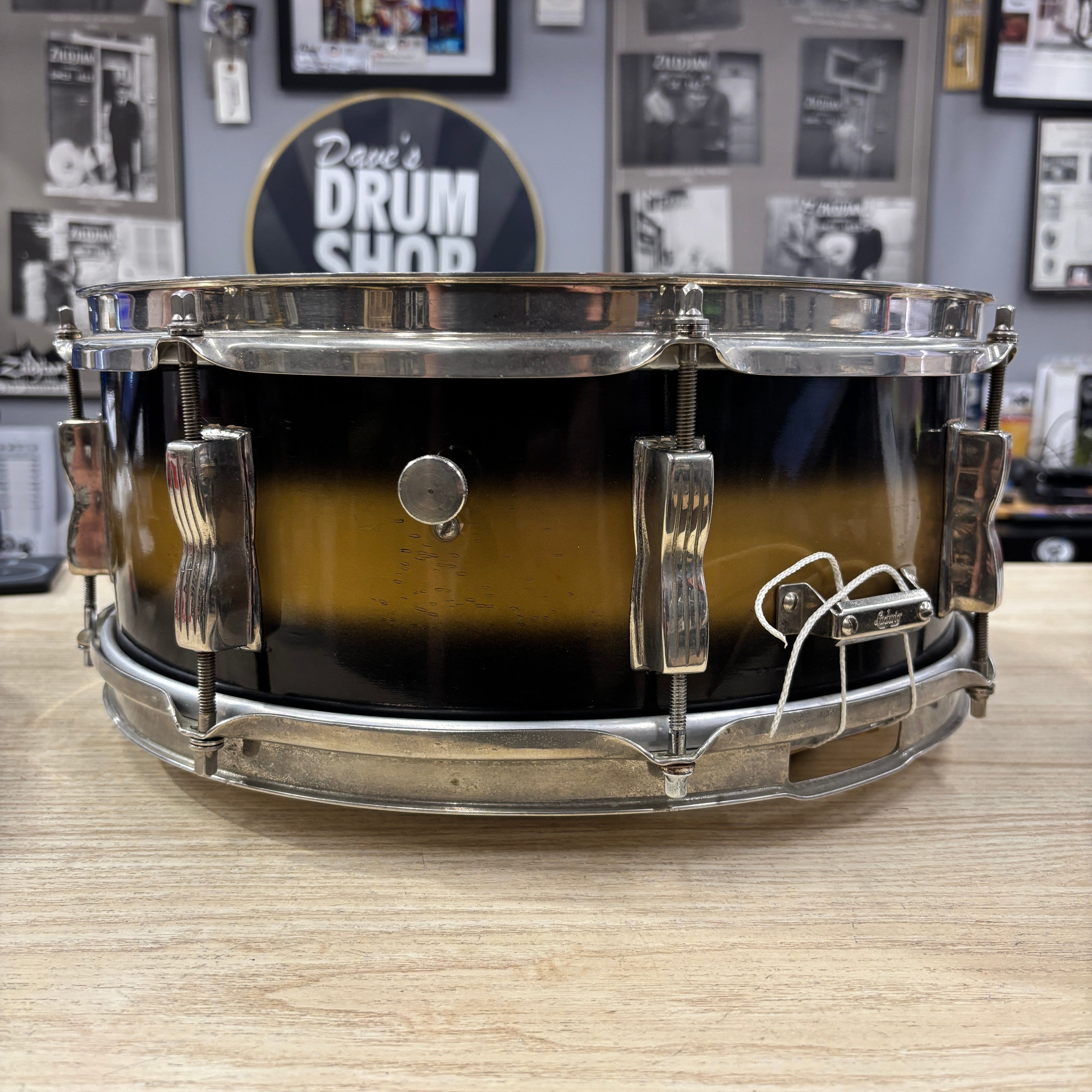 Ludwig Black/Gold DUCO Trans Badge Nickel 5.5x14 snare Ludwig 