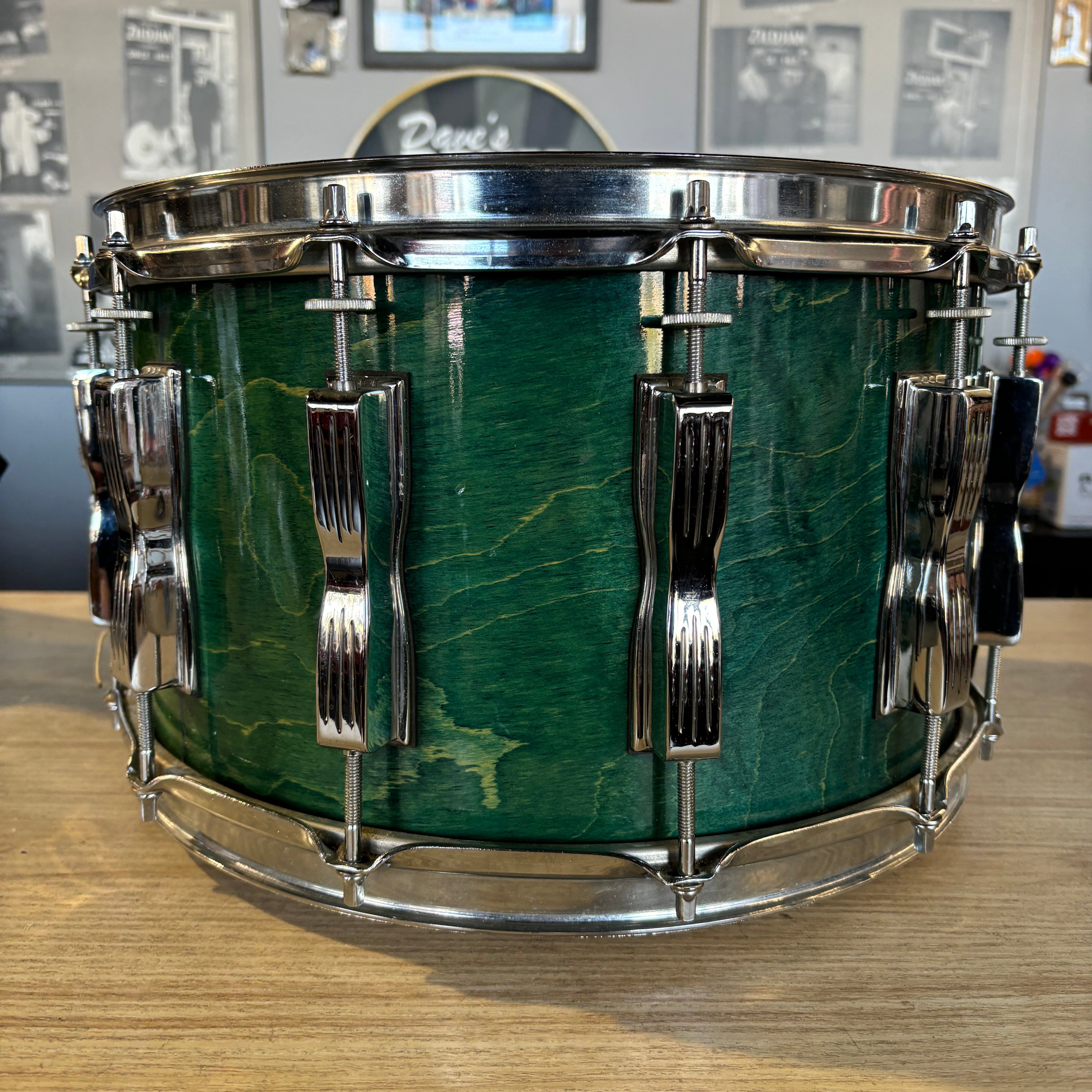 Ludwig Classic Coliseum Snare 1990s 8 x 14 Emerald Shadow CONSIGNMENT DRUM KIT Ludwig 