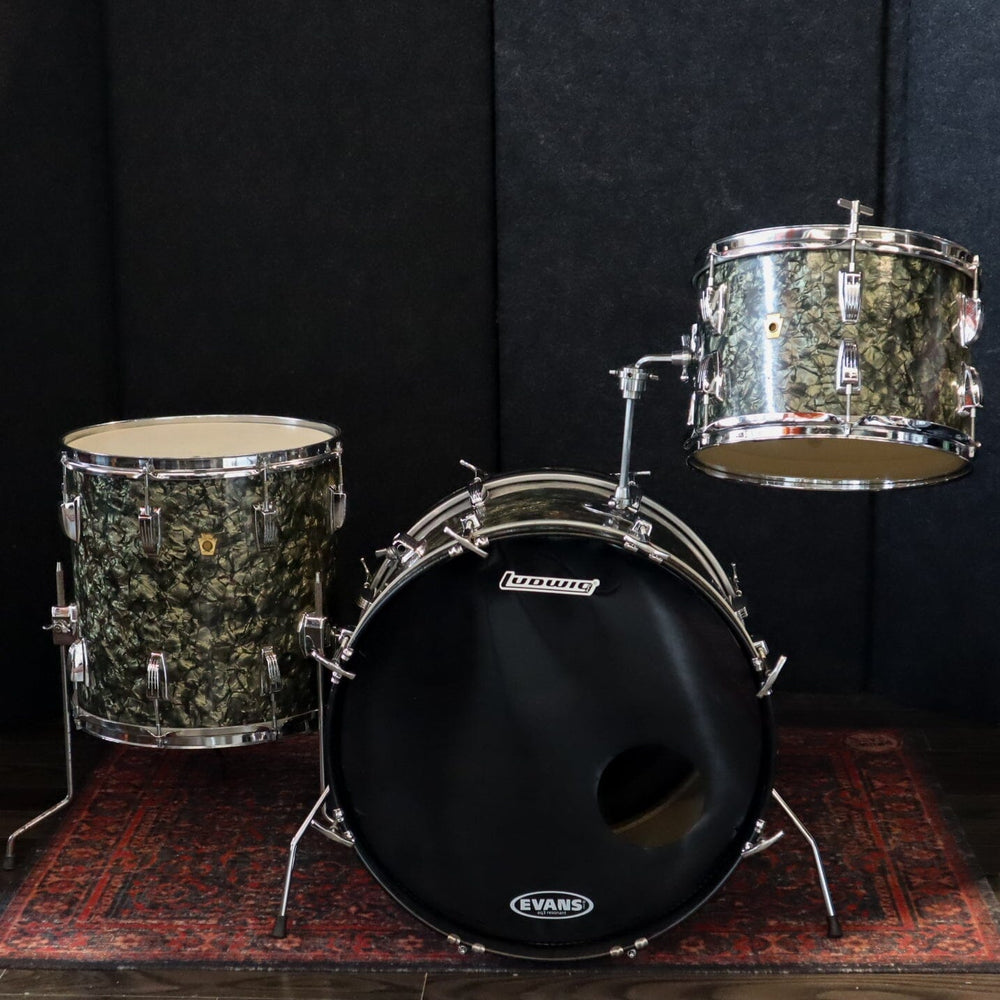 LUDWIG CLASSIC DRUM KIT 13/14/20 Black Diamond Pearl CONSIGNMENT DRUM KIT LUDWIG 