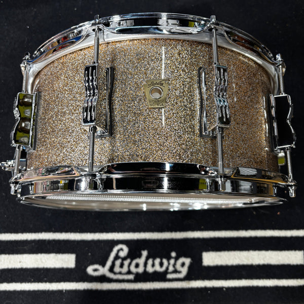 Ludwig Classic Maple 6.5x14 Snare Drum – Champagne Sparkle NEW SNARE DRUMS LUDWIG 