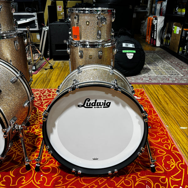 Ludwig Classic Maple Downbeat 3-Piece Shell Pack – Champagne Sparkle – 20/12/14 (L84023AXOC) NEW DRUM KIT LUDWIG 