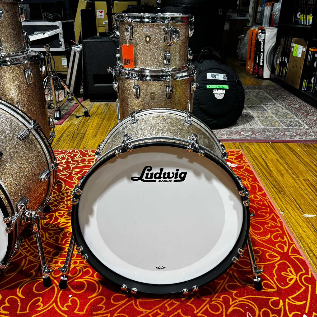 Ludwig Classic Maple Downbeat 3-Piece Shell Pack – Champagne Sparkle – 20/12/14 (L84023AXOC) NEW DRUM KIT LUDWIG 