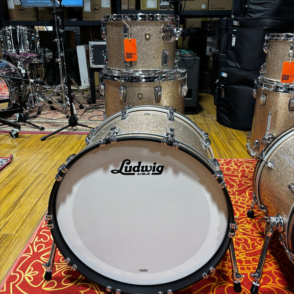 Ludwig Classic Maple FAB 3-Piece Shell Pack – Champagne Sparkle – 22/13/16 (L84233AXOCWC) NEW DRUM KIT LUDWIG 