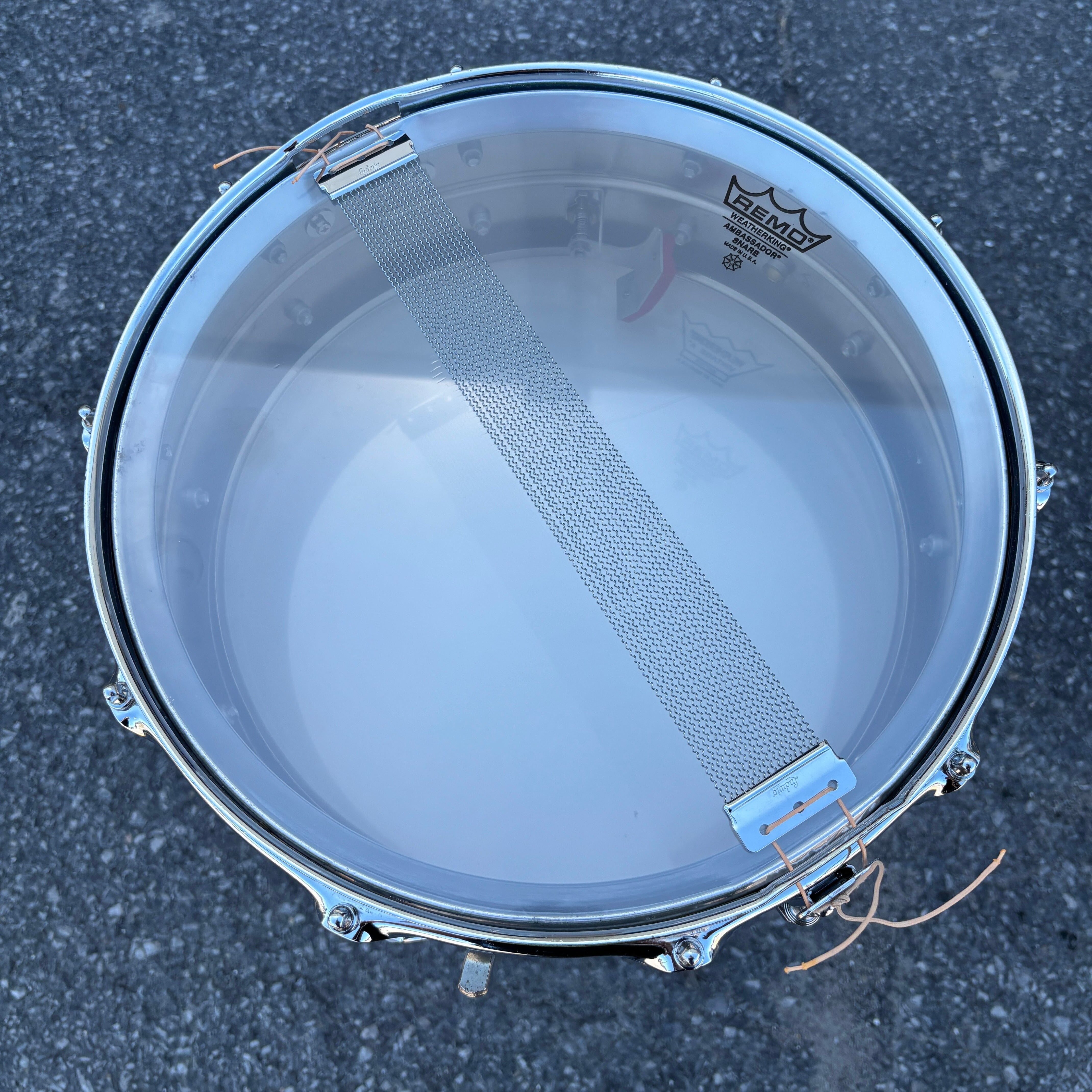 Ludwig No. 400 “Super Ludwig” 5x14 Chrome Over Brass Snare Drum USED SNARE DRUMS LUDWIG 