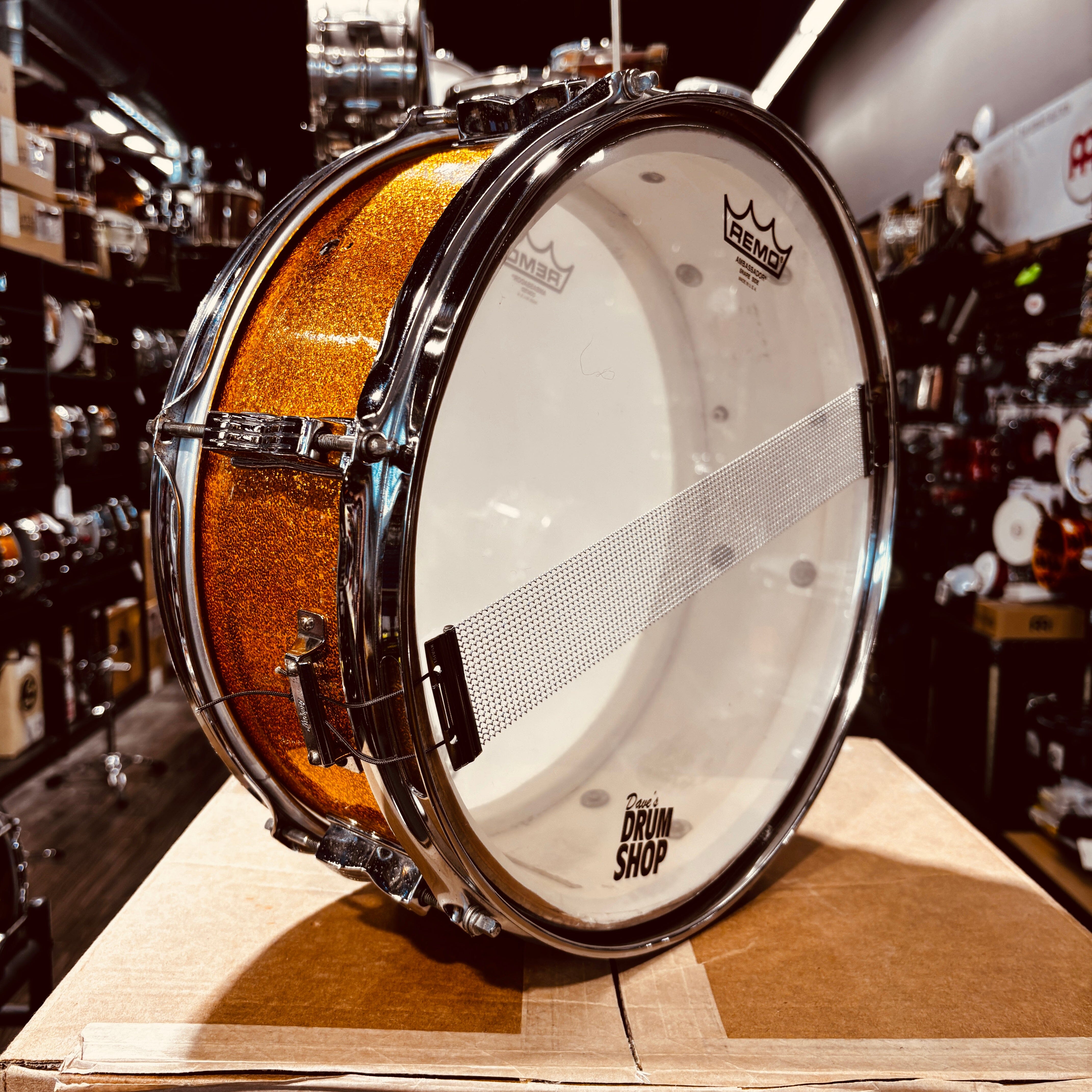 Ludwig Pioneer 5x14 Snare Drum Gold Sparkle 1966 USED SNARE DRUMS LUDWIG 