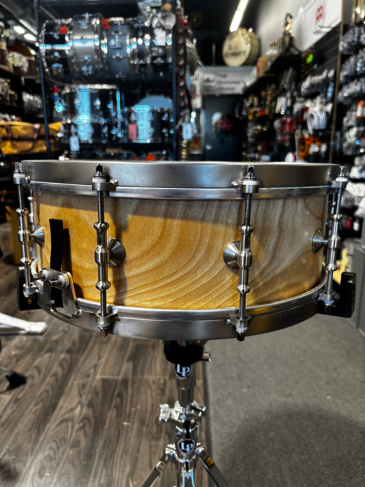 Luka Drums 14″ × 5½″ Yellow Birch Snare Drum Natural Wood NEW SNARE DRUMS Luka 