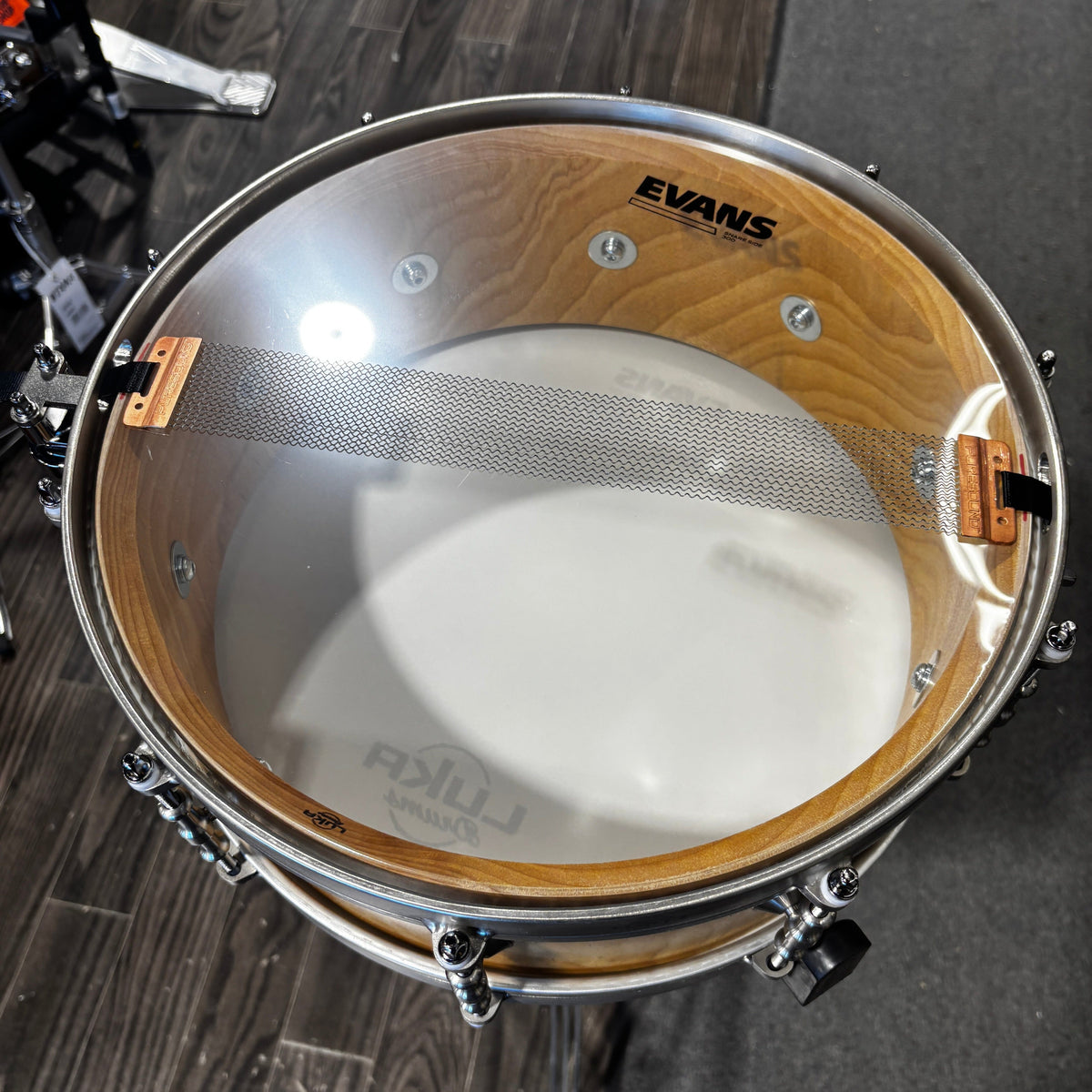 Luka Drums 14″ × 5½″ Yellow Birch Snare Drum Natural Wood NEW SNARE DRUMS Luka 