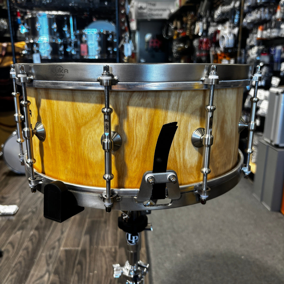 Luka Drums 25th Anniversary 14″ × 6″ Ash Snare Drum Natural Wood NEW SNARE DRUMS Luka 
