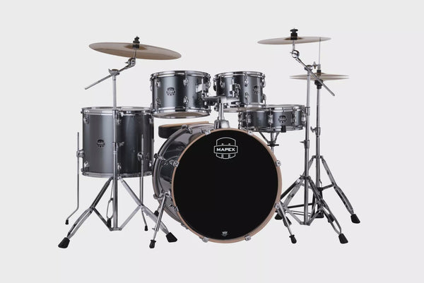 Mapex Venus 5-Piece Drum Kit 22,10,12,16,SD w/ Hardware & Cymbals, Steel Blue Metallic (MPX-VE5295FTCVC) NEW DRUM KIT Mapex 