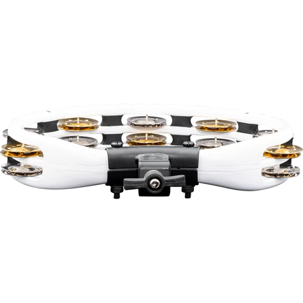 Meinl Mountable Molded ABS Tambourine, White, Mixed Jingles (TMT2M-WH) tambourines Meinl 
