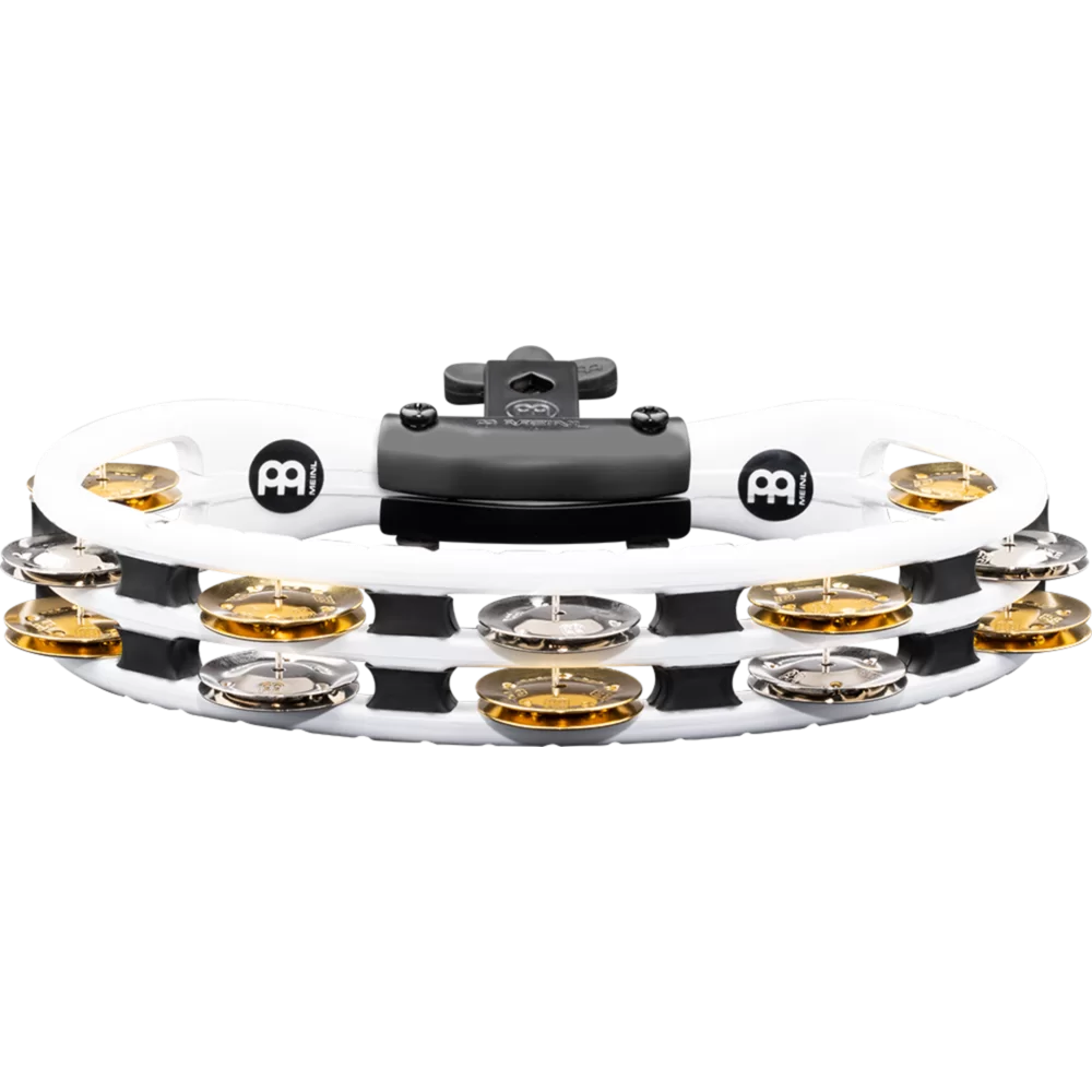 Meinl Mountable Molded ABS Tambourine, White, Mixed Jingles (TMT2M-WH) tambourines Meinl 