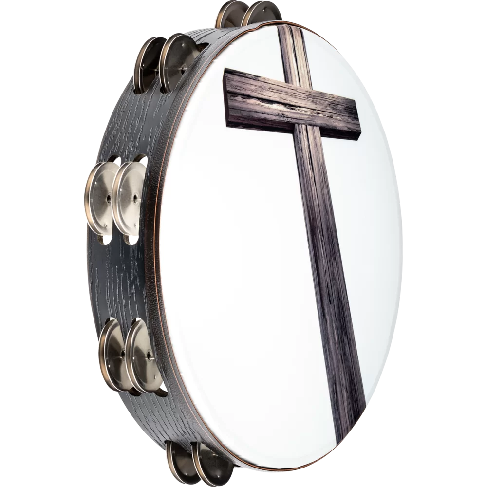 Meinl Percussion Praise & Worship Series 10" Church Tambourine, Black, Single Row, Nickel Plated Steel Jingles (CHT2C) tambourines Meinl 