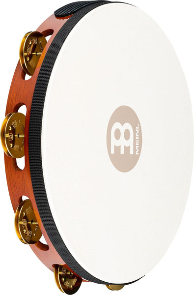MEINL Percussion Traditional Wood Series Headed Tambourine - 10" (TAH1B-AB) NEW PERCUSSION Meinl 