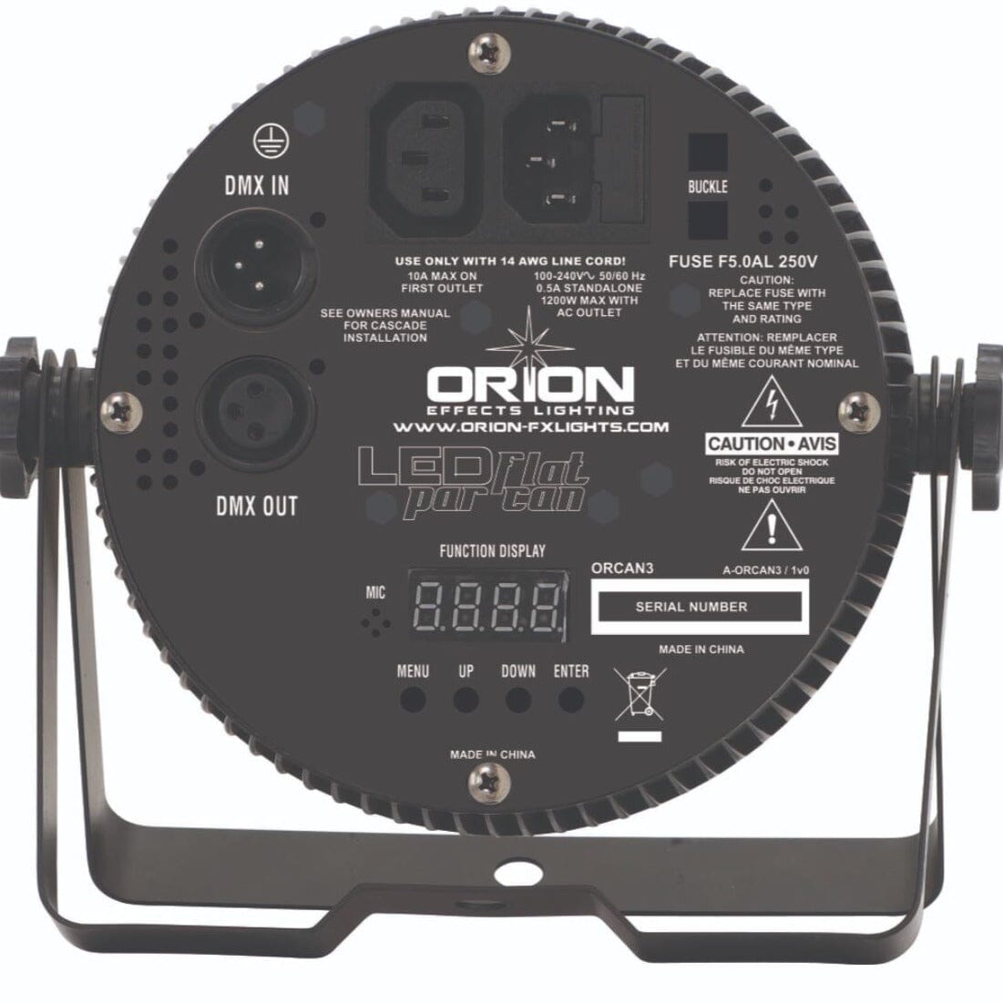 Orion ORCAN3 RBGWA+UV Flat LED Par Can (ORCAN3) NEW PA and Rec Orion 