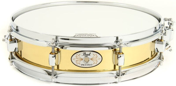Pearl 3 x 13" Brass Piccolo Snare Drum (B1330) NEW SNARE DRUMS Pearl 