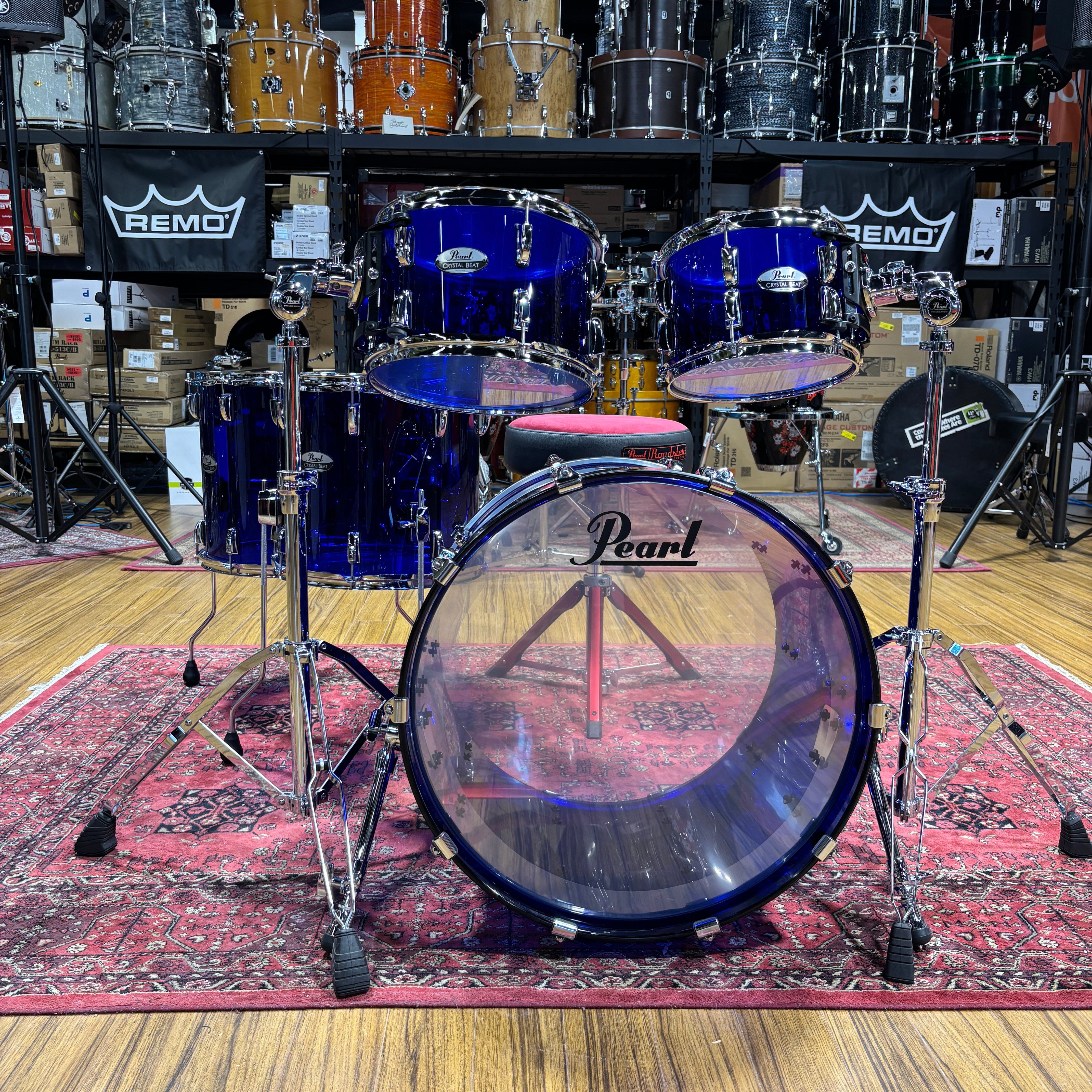 Pearl Crystal Beat 5pc Shell Pack , Blue Sapphire NEW DRUM KIT Pearl 