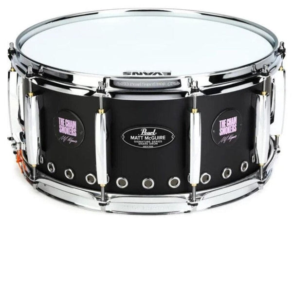 Pearl Matt McGuire Signature 6.5" x 14" Snare Drum, Black Powder Coat (MM1465SC) NEW SNARE DRUMS Pearl 