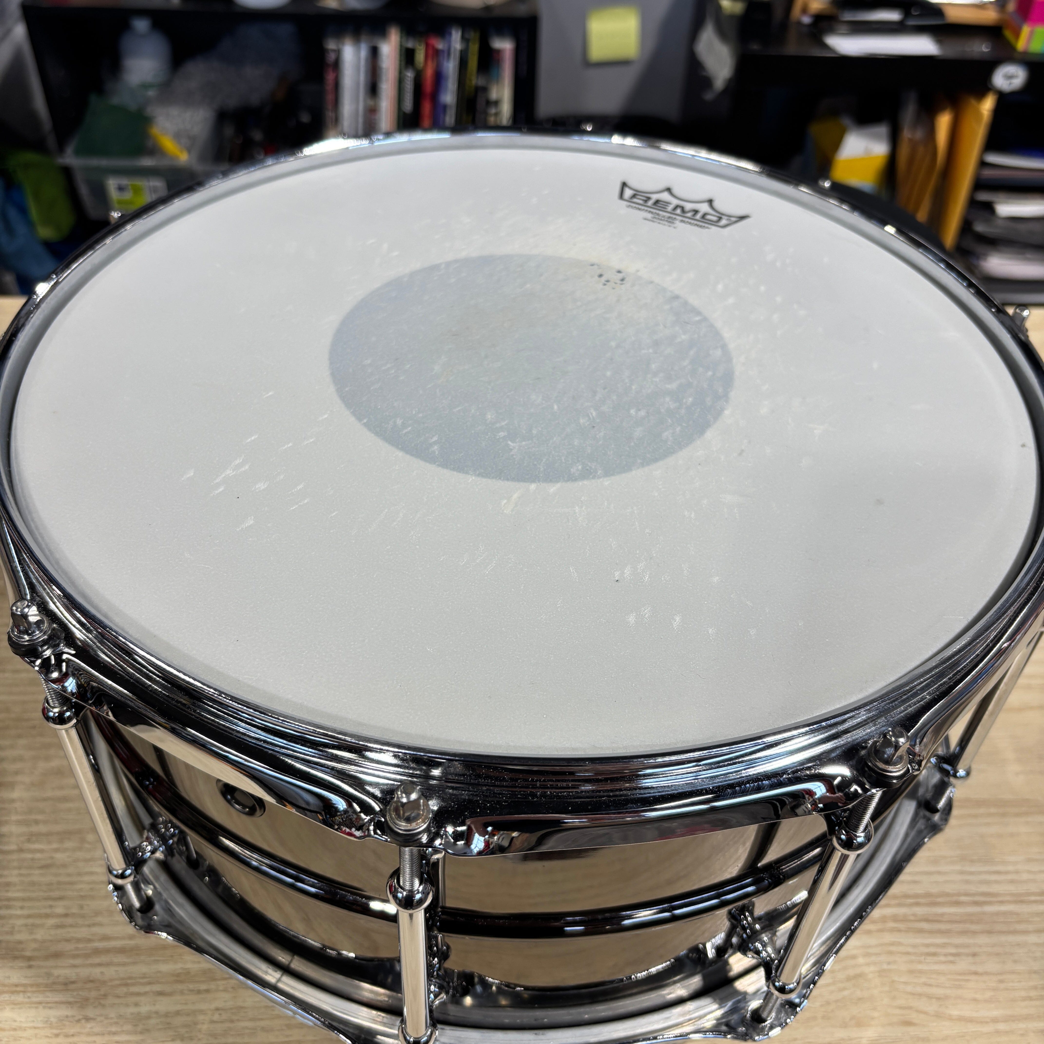 Pork Pie "BOB" 14 x 6.5 Black Nickel / Brass Snare USED SNARE DRUMS Pork Pie 