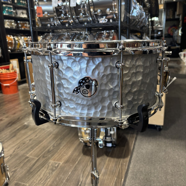 Pork Pie El Diablo 6.5×14 Hammered Steel Snare Drum USED USED SNARE DRUMS Pork Pie 