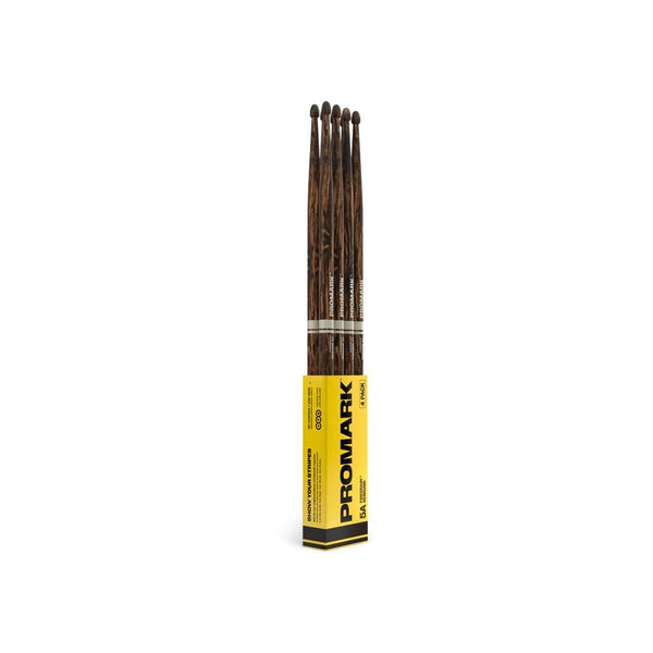 ProMark Rebound 5A Lacquered FireGrain Wood Tip Drum Stick, 4-pack (R5AFG-4P) DRUM STICKS Promark 