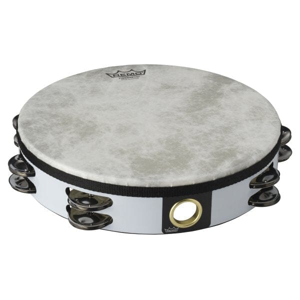 Remo 10" Fiberskyn Tambourine, Quadura White (TA-5210-00) NEW PERCUSSION Remo 