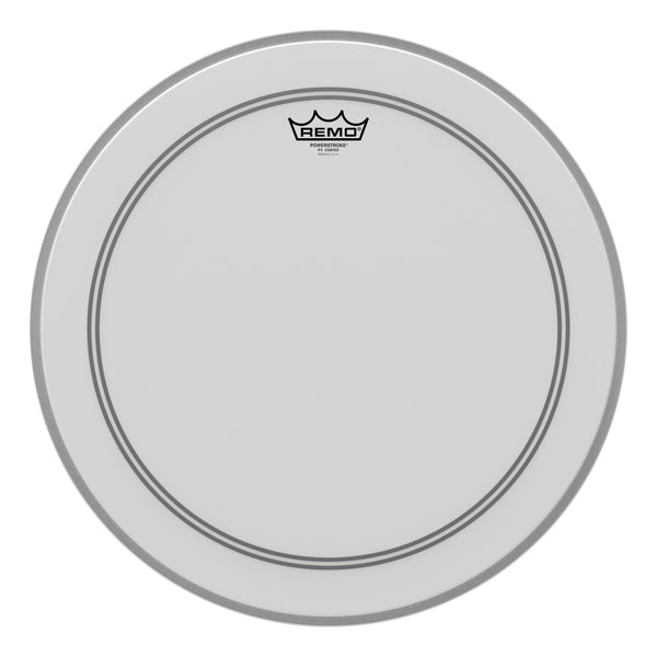 REMO 18" Powerstroke 3 Coated Bass Drum Head With Patch (P3-1118-C2) DRUM SKINS Remo 
