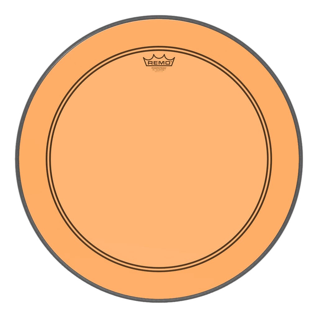 Remo 18" Powerstroke 3 Colortone Bass Drum Head, Orange (P3-1318-CT-OG) DRUM SKINS Remo 