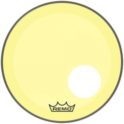 Remo 18" Powerstroke 3 Colortone Drum Head w/ Port, Yellow (P3-1318-CT-YEOH) DRUM SKINS Remo 
