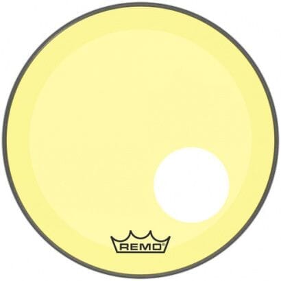 Remo 20" Powerstroke 3 Colortone Drum Head w/ Port, Yellow (P3-1320-CT-YEOH) DRUM SKINS Remo 