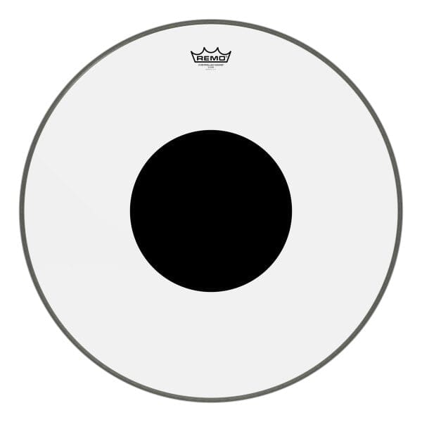 Remo 24" Controlled Sound Clear Top Black Dot (CS-1324-10) DRUM SKINS Remo 