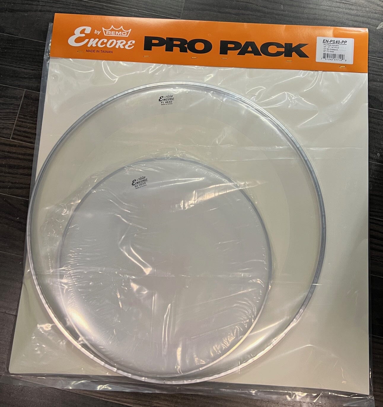 Remo Encore Drum Heads Pro Pack: 10/12/14 PS, 14 BA coated, 20" P3 (EN-PS40-PP) DRUM SKINS Remo 