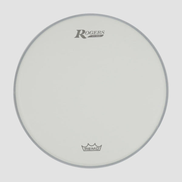 Rogers 14" Coated White Drum Head w/ Logo (RBH14A) DRUM SKINS Rogers 