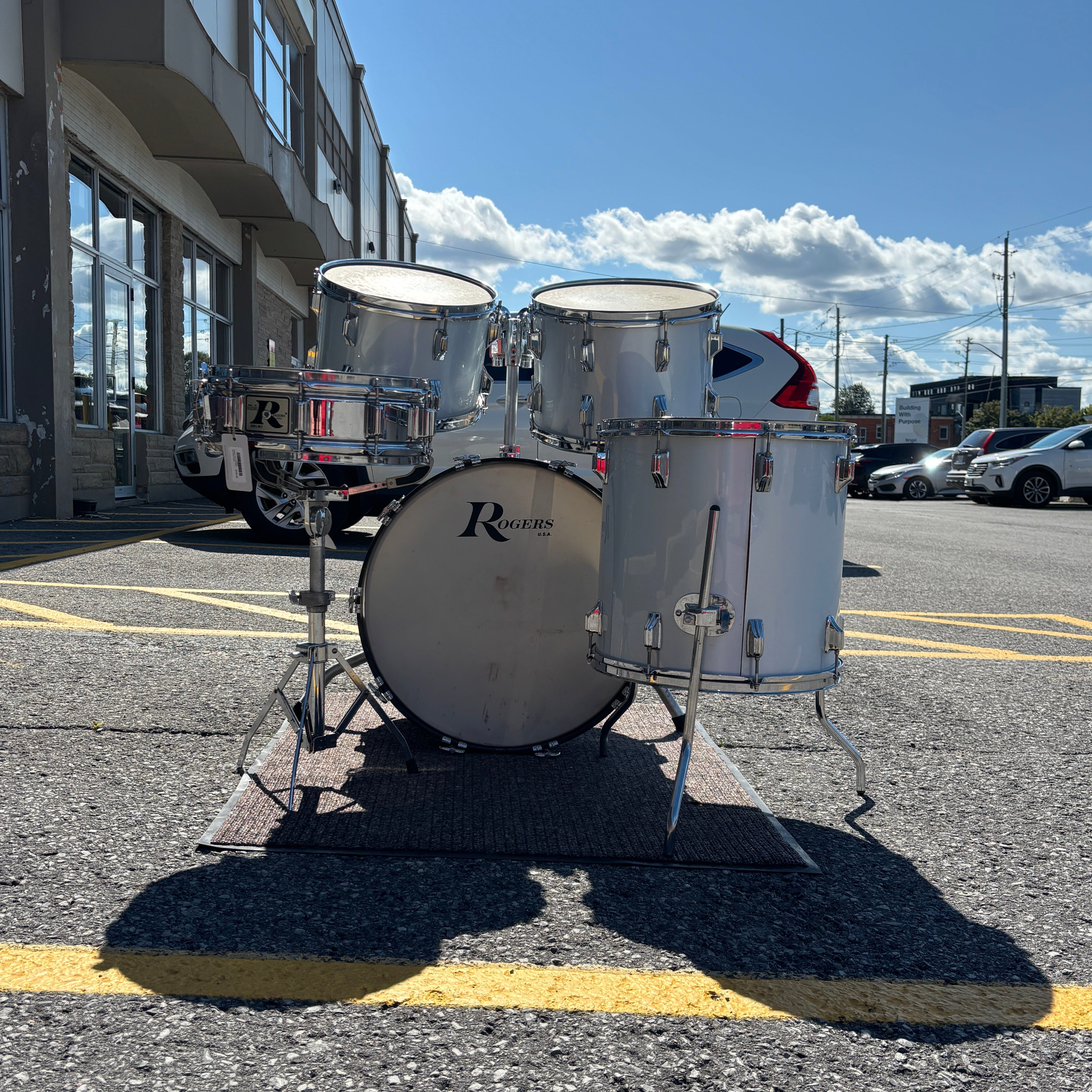 Rogers 1977/78 Metallic Silver 13/14/16/22 USED DRUM KIT Rogers 
