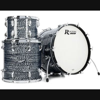 Thumbnail for Rogers Cleveland 3-Piece Shell Pack, 13/16/22, Sky Blue Onyx (CLE0322HXSBO) Drum Kits Rogers 