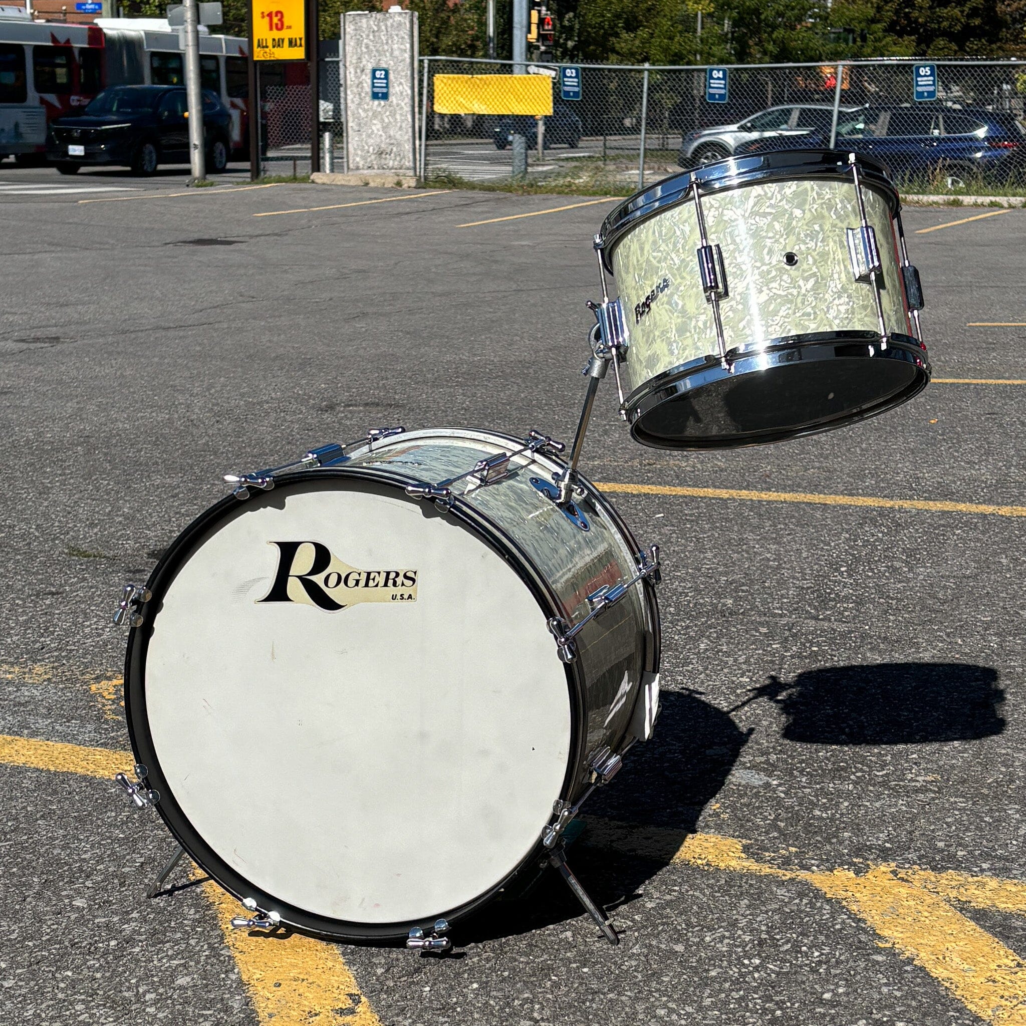 Rogers Cleveland TOWER 2pc Set CONSIGNMENT DRUM KIT Rogers 