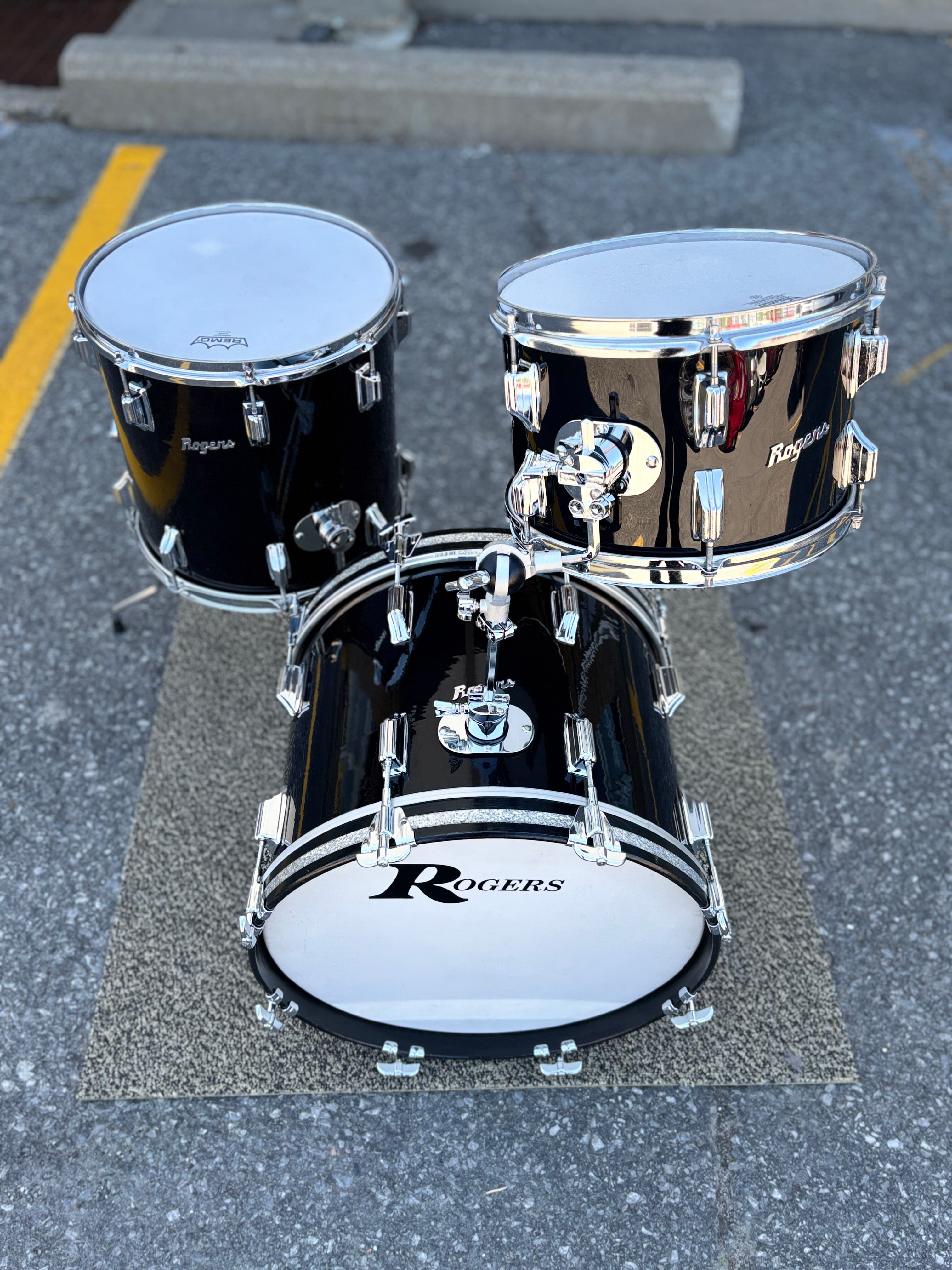 Rogers Holiday 18/12/14 Bop Kit Early Fullerton Era – Black CONSIGNMENT DRUM KIT Rogers 