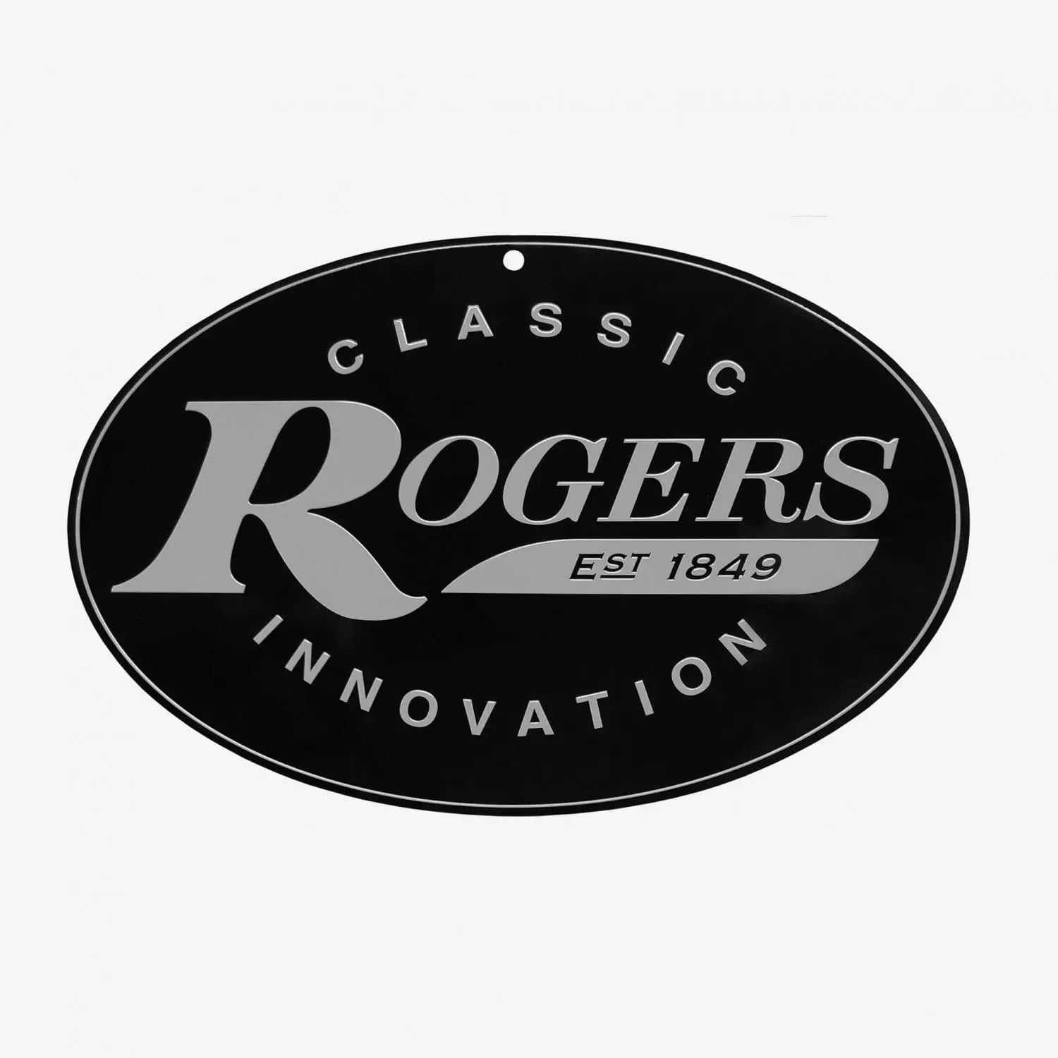 ROGERS Logo Metal Sign 12" x 8" Oval Logo (RA-RMLS) NEW DRUM ACCESSORIES Rogers 