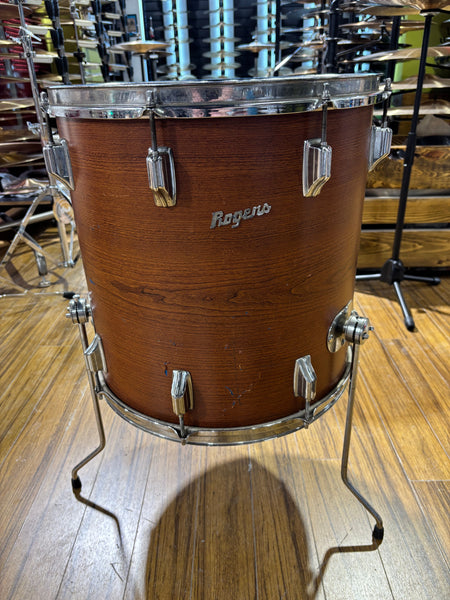 Rogers Swivomatic 16" Floor Tom (Cleveland Sparkling Blue Pearl) CONSIGNMENT DRUM KIT Rogers 