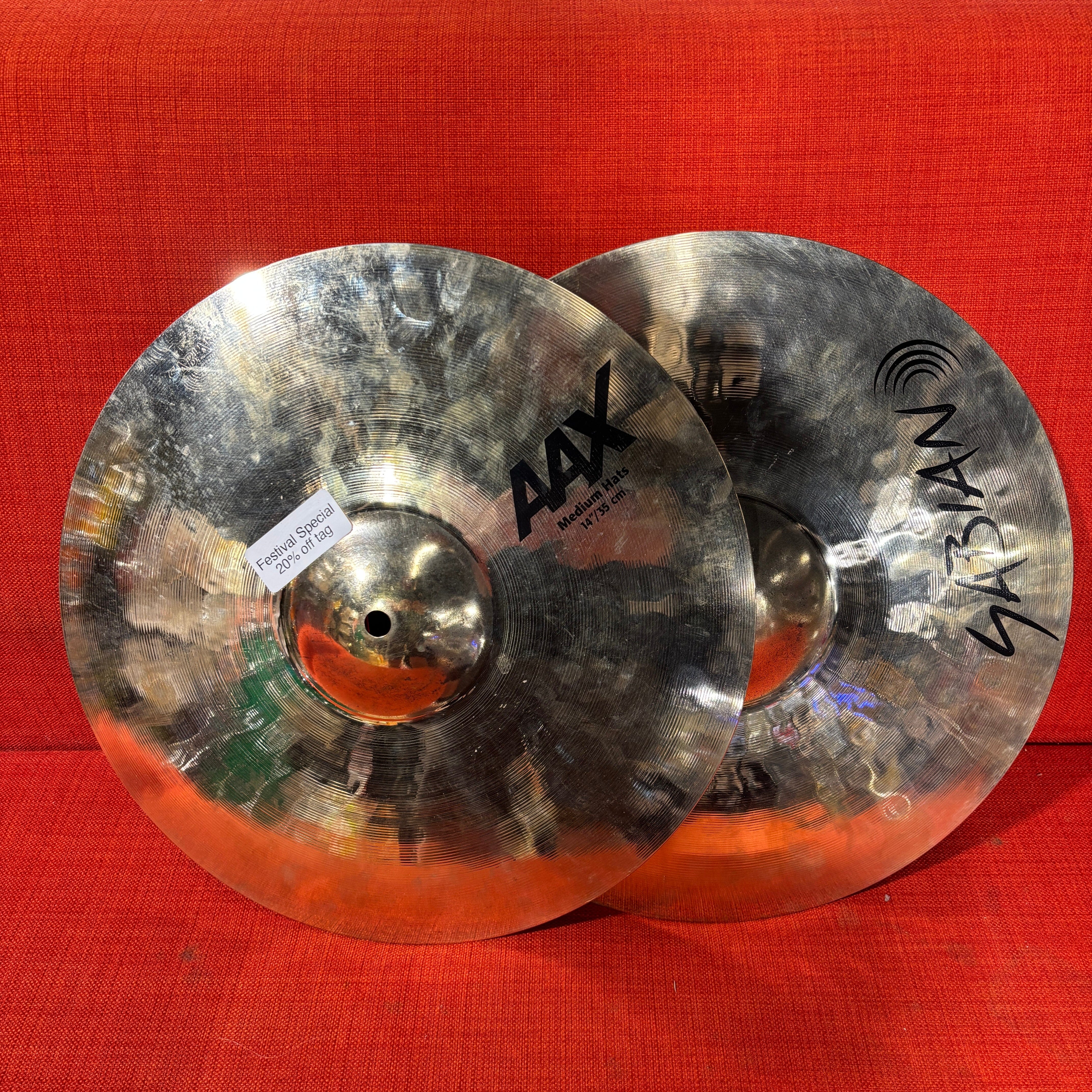 Sabian 14" AAX Medium Hi Hats (Used) USED SABIAN CYMBAL Sabian 