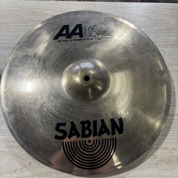 Sabian 16" AA El Sabor Crash CONSIGNMENT CYMBALS Sabian 