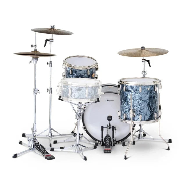 Slingerland 3pc Radio King Kit, 12/14F/20K, Black Diamond Wrap, Nickel Hardware (SLKTFPK20N03BQ069) NEW DRUM KIT Slingerland 