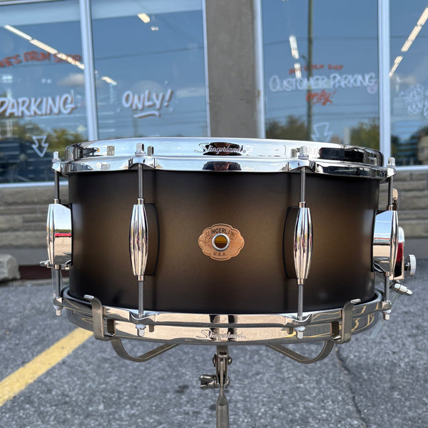 Slingerland 6.5x14 Mahogany/Poplar Snare, Black & Gold Lacquer, Nickel Hardware (SLLS6514SSK372) NEW SNARE DRUMS Slingerland 