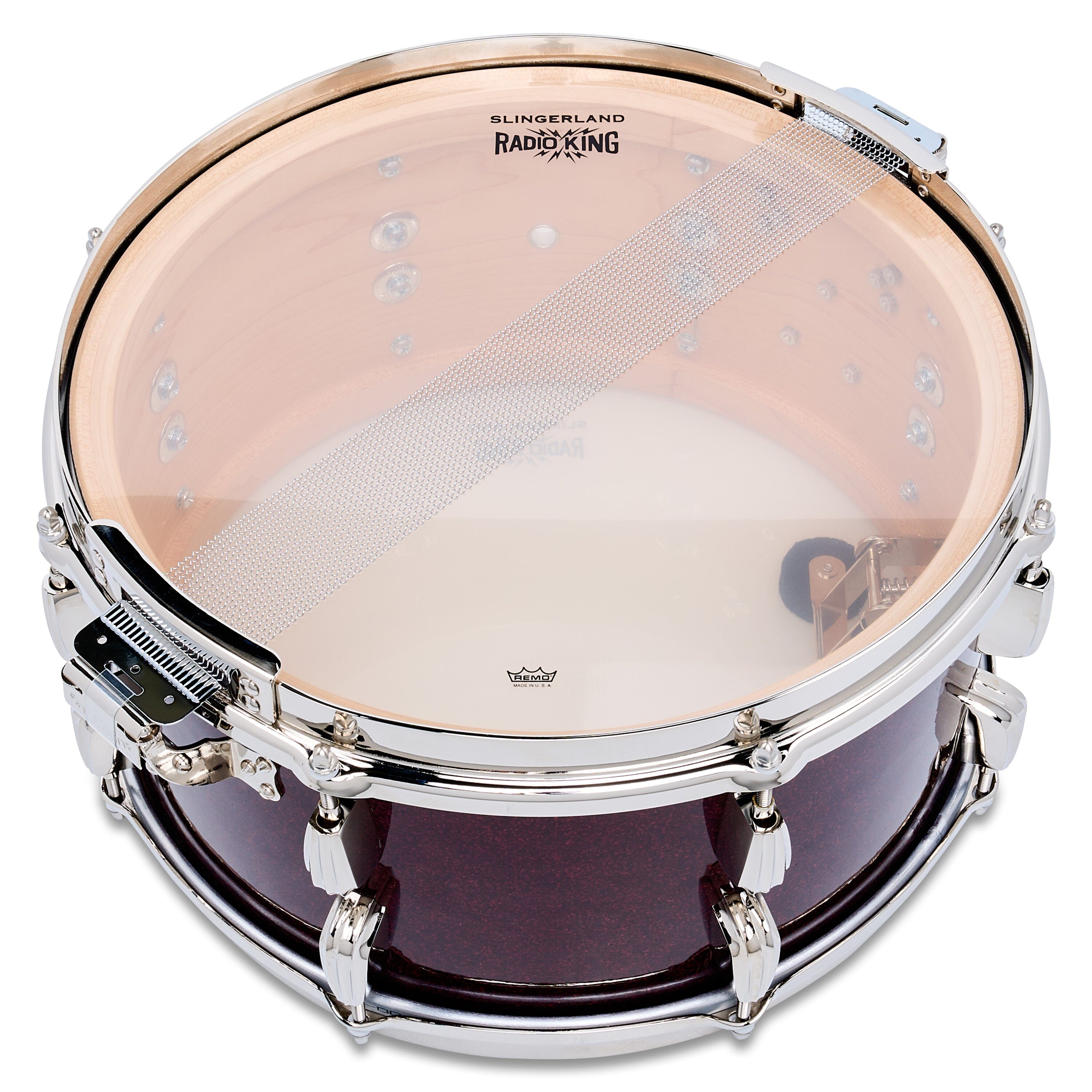 Slingerland Radio King 7x14 Solid Maple Snare, Maroon Glass (SLFP0714SMK665) NEW SNARE DRUMS Slingerland 