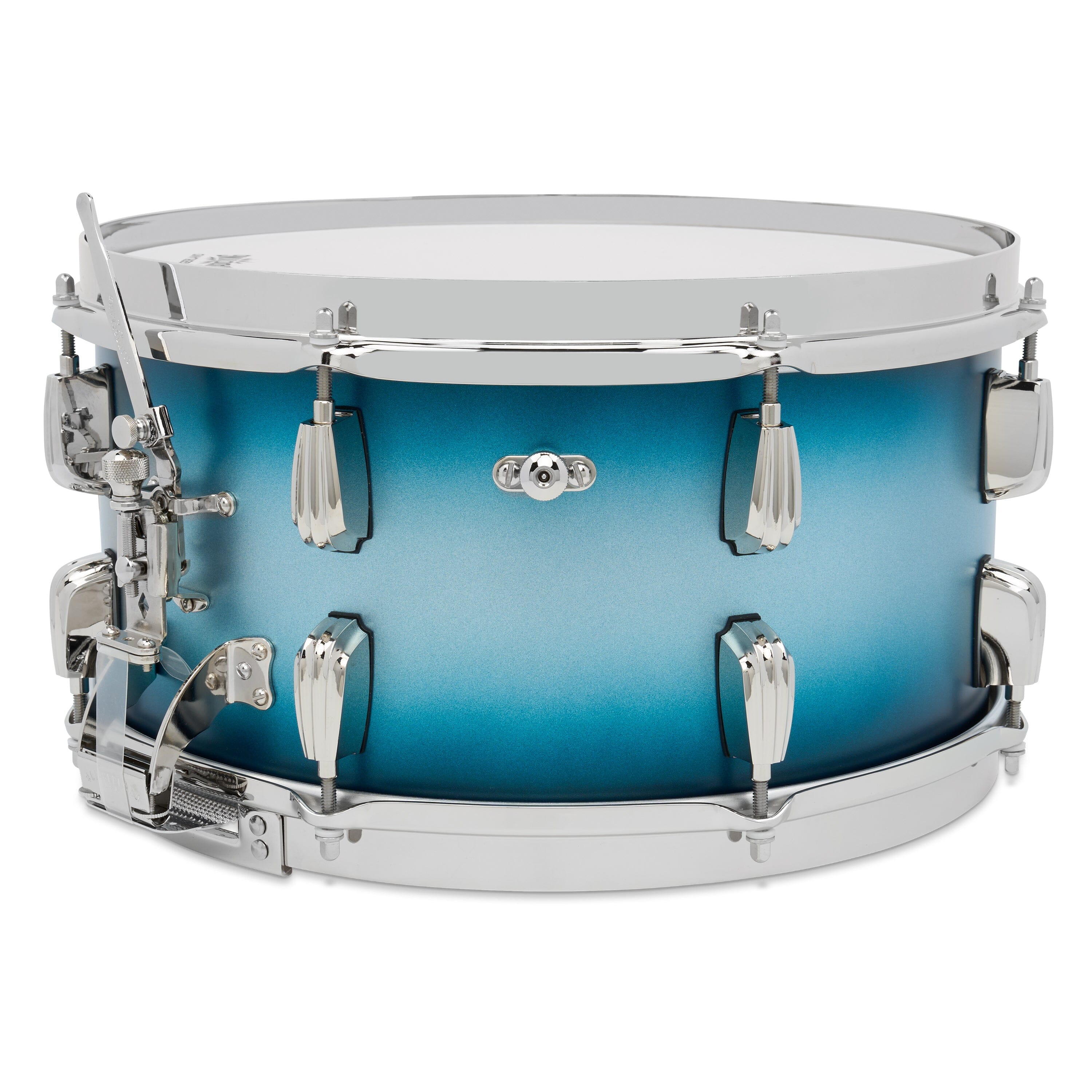 Slingerland Radio King 7x14 Solid Maple Snare, Silver and Blue Lacquer (SLLS0714SMK371) NEW SNARE DRUMS Slingerland 
