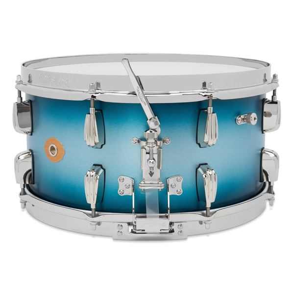 Slingerland Radio King 7x14 Solid Maple Snare, Silver and Blue Lacquer (SLLS0714SMK371) NEW SNARE DRUMS Slingerland 