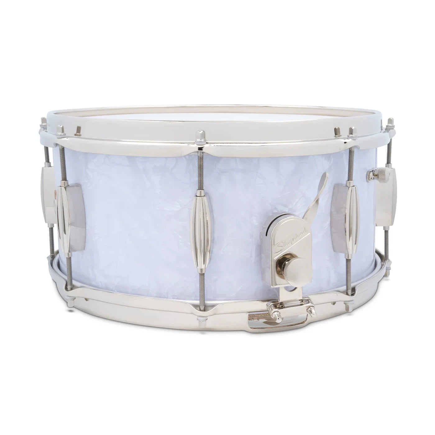 Slingerland Radio King Artist Snare Drum 14x6.5", White Marine Pearl (SLFP6514SSK016) NEW SNARE DRUMS Slingerland 