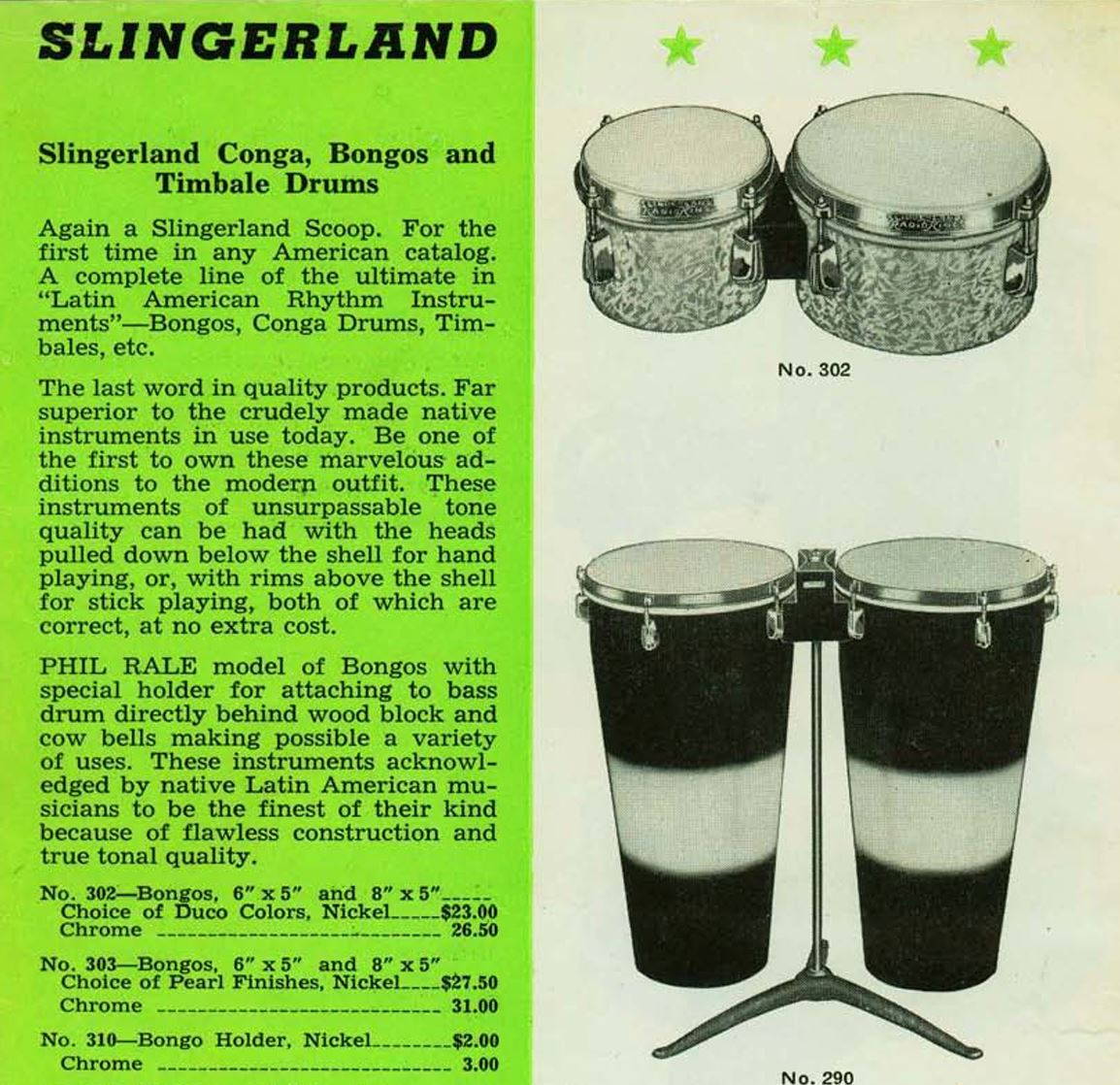 Slingerland Radio King Bongos 1940s in White Pearl Reverb Slingerland 